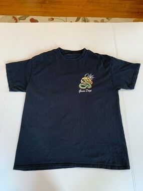 Grim Days Japan Men’s Large Skull and Snake Short Sleeve Black Cotton T-Shirt